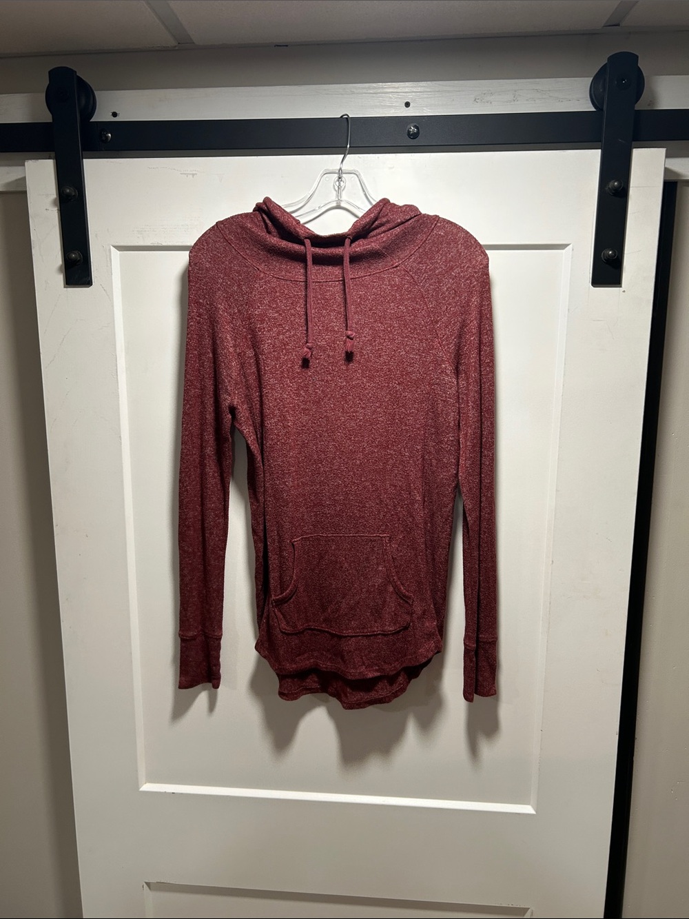 Mossimo Supply Co. Burgundy Lightweight Hooded Pullover